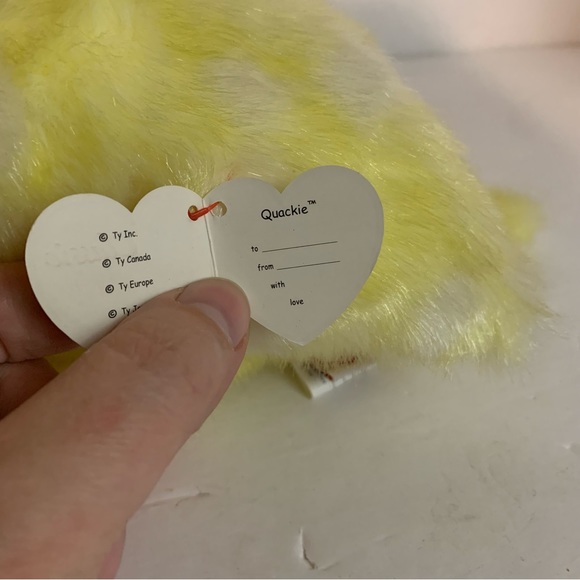 TY Beanie Baby Quackie 2001 Collectible Plush Stuffed Animal Duck Yellow - Picture 3 of 5